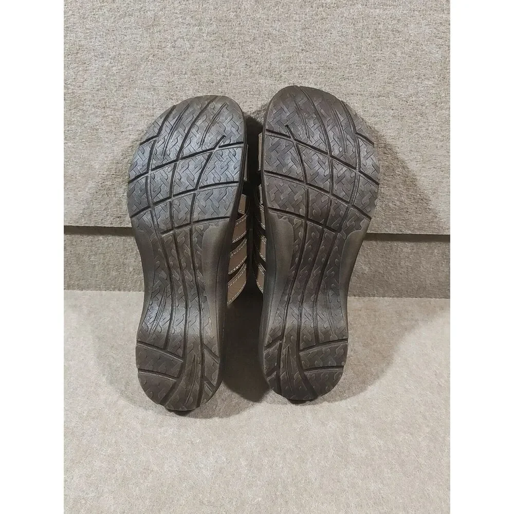 Eastland Taupe Woven Slide Sandals